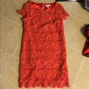 Orange Shift Dress